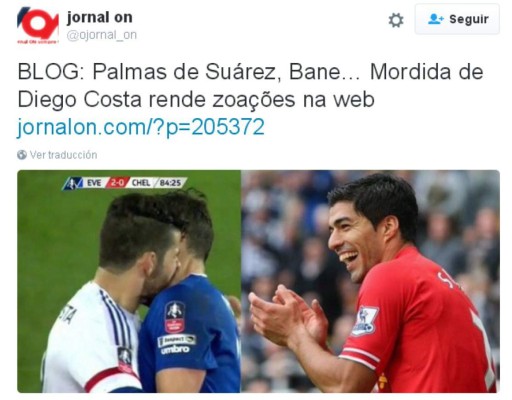Memes a Diego Costa por intentar morden a jugador del Everton