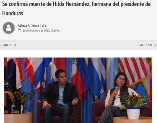 La prensa internacional reacciona impactada por la muerte de Hilda Hernández