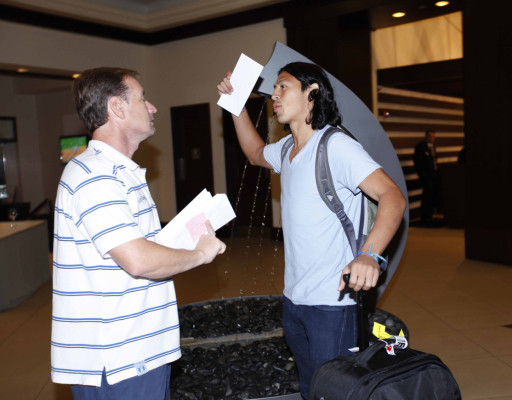 La llegado de los legionarios a la concentración en Miami.