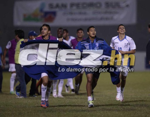 ¡La celebración de la Sub 17 de Honduras al clasificar al Mundial!