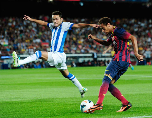 Barcelona imágenes de un nuevo record al vencer al Real Sociedad.