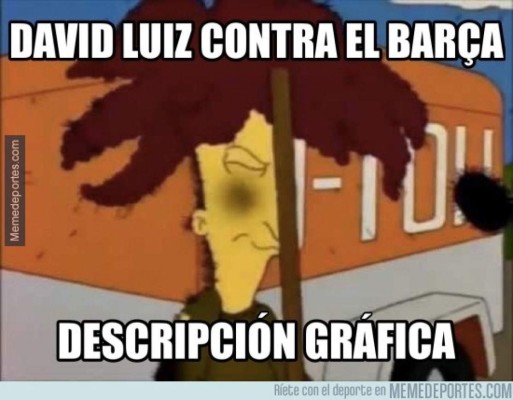 David Luiz, víctima de memes tras humillaciones de Luis Suárez