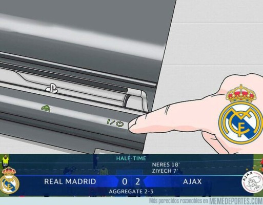 Los memes destruyen a un Real Madrid goleado y eliminado de la Champions por el Ajax