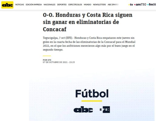 San Keylor, tibio empate y sufriendo: Lo que dice la prensa de Costa Rica del empate con Honduras