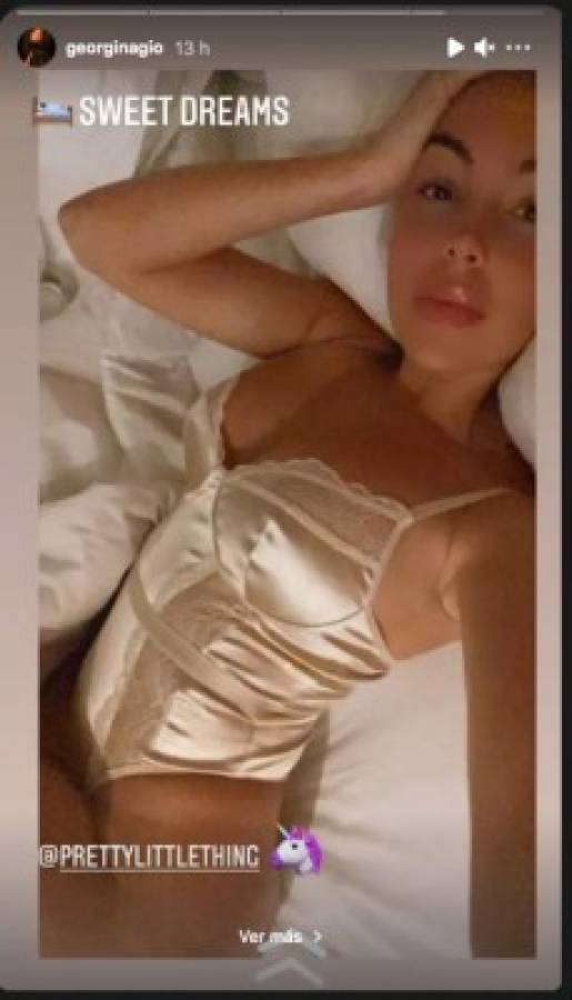 Las fotos más 'fogosas' de Georgina Rodríguez en la cama que comparte con Cristiano Ronaldo