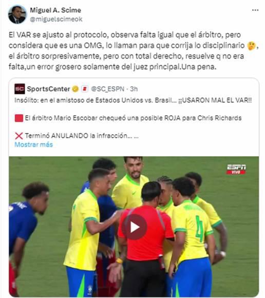 “Insólito uso del VAR y tenía que ser de Concacaf”: la dura reacción contra Said Martínez  por su error en el EEUU - Brasil