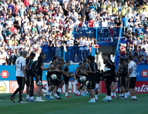 La vuelta de Zidane, la magia de Hazard y con estadio lleno, así entrenó el Real Madrid en Montreal