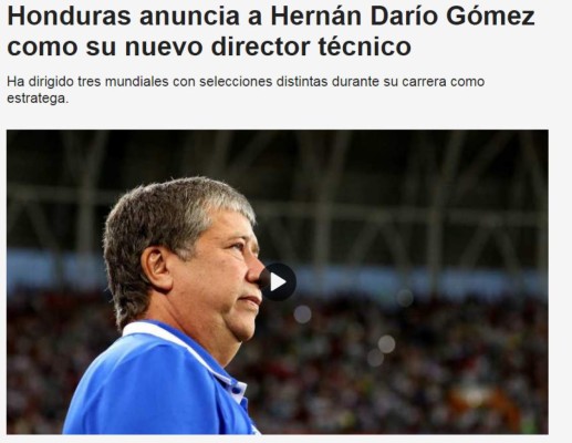 'Con casi misión imposible y confían enderezar el rumbo': La prensa internacional sobre la llegada del Bolillo Gómez a Honduras