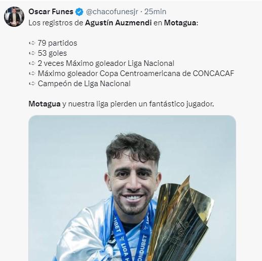 Lo que dicen los periodistas hondureños sobre la salida de Agustín Auzmendi y en Argentina ya hablan de él