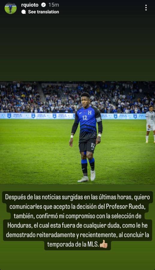 Tomó nueva decisión en redes: Así presume Romell Quioto sus vacaciones tras ser separado de la Selección