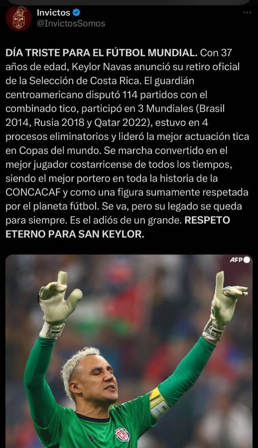 Sergio Ramos envía mensaje y en Panamá lanzan duro: las reacciones tras el retiro de Keylor Navas de la Selección de Costa Rica