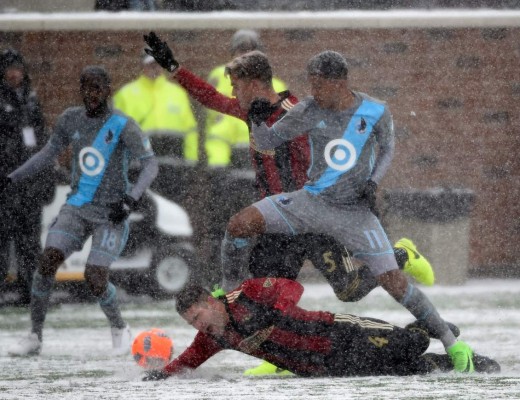 Las fotografías más sorprendentes del Atlanta-Minnesota bajo la nieve en la MLS