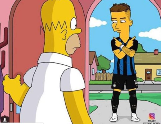 Los cracks del fútbol y sus dobles con los simpsons