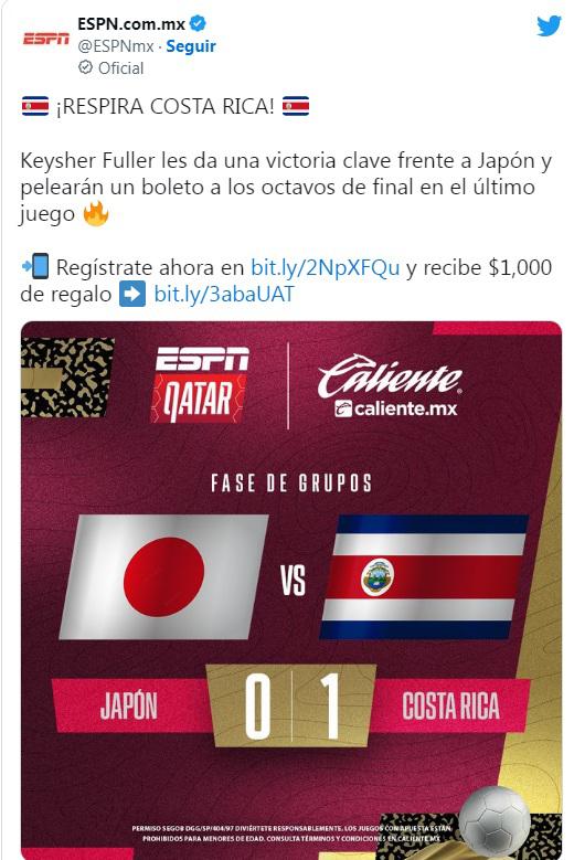 “Somos la leche de Concacaf”: La reacción de David Faitelson y la prensa tica tras el triunfo de Costa Rica ante Japón en Qatar 2022