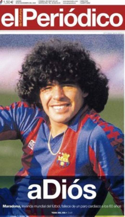 'D10s ya está en el cielo': Las portadas del mundo el día después de la muerte de Diego Maradona