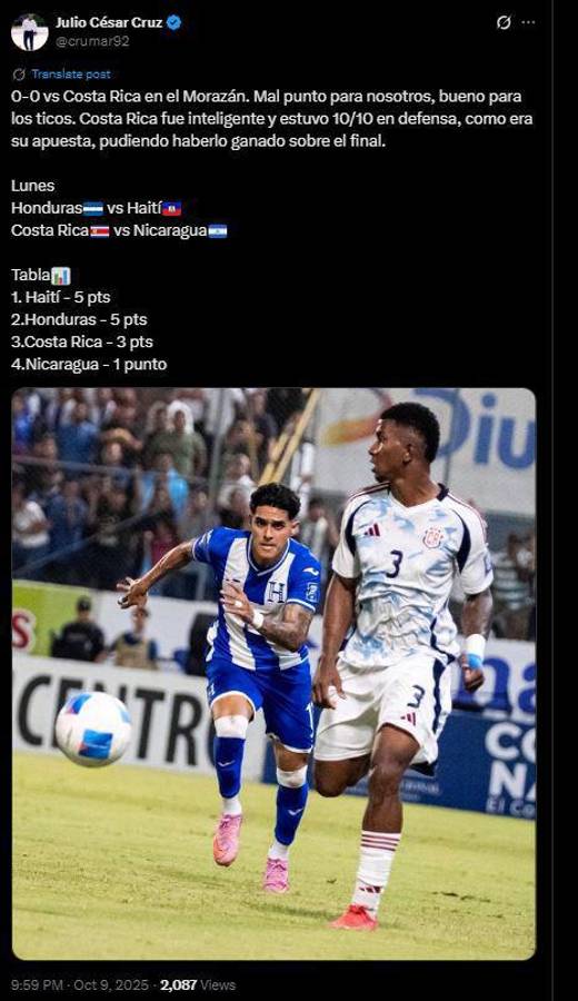 La queja de Costa Rica ante Concacaf y así reaccionó la prensa tras el empate de Honduras: El amuleto y Nos fallaron