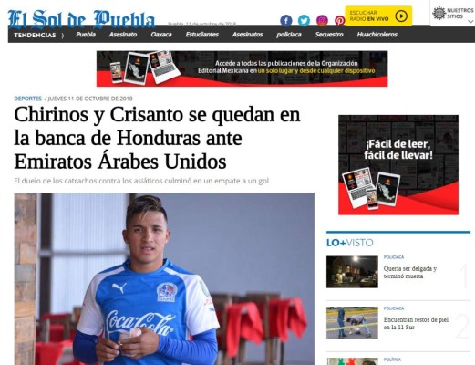 Esto dicen los medios internacionales del empate de Honduras ante Emiratos Árabes