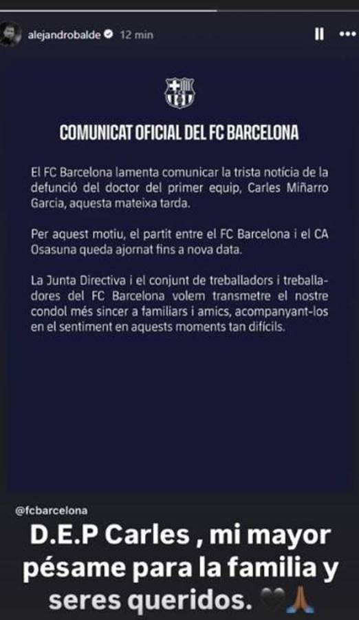 Jugadores del Barcelona, destrozados por la muerte del doctor Carles Miñarro: “aún no me lo creo”
