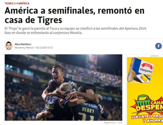Liga MX: Así reacciona la prensa tras la épica remontada del América sobre Tigres