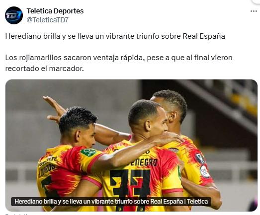 Herediano comió jamón catracho; dando pena: así reacciona la prensa por la caída de Real España en Costa Rica