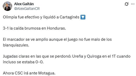 Prensa se rinde ante Olimpia por la clasificación y esto dicen en Costa Rica: El gigante vuelve a la fiesta; se cumplió lo previsto