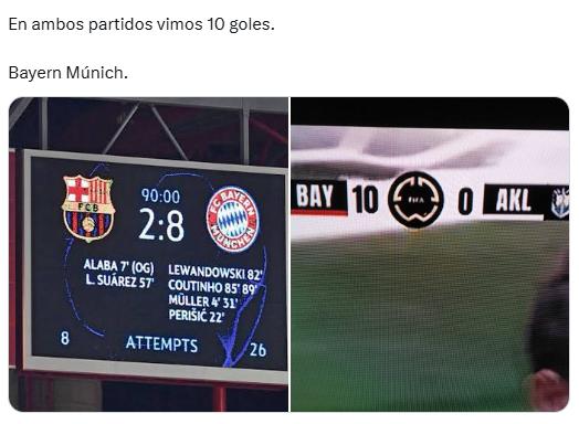 Bayern Múnich aplastó en el Mundial de Clubes y los memes se acuerdan del Barcelona