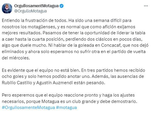Lo que dice la afición y la prensa deportiva sobre los últimos resultados negativos de Motagua: “esto es inaguantable”