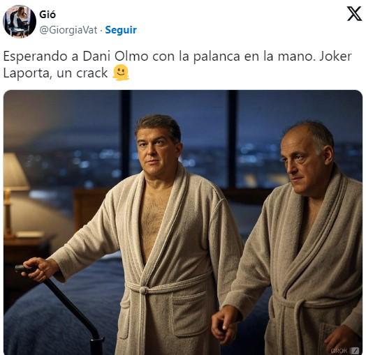 Barcelona no pudo inscribir en LaLiga a Dani Olmo y los memes destrozan a Joan Laporta y al club azulgrana