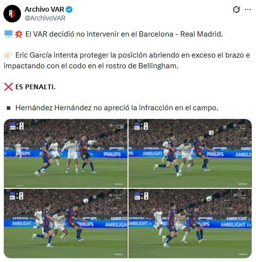 Agarrón en el Clásico, el penal que pidió Real Madrid y Vinicius responde con las 15 Champions