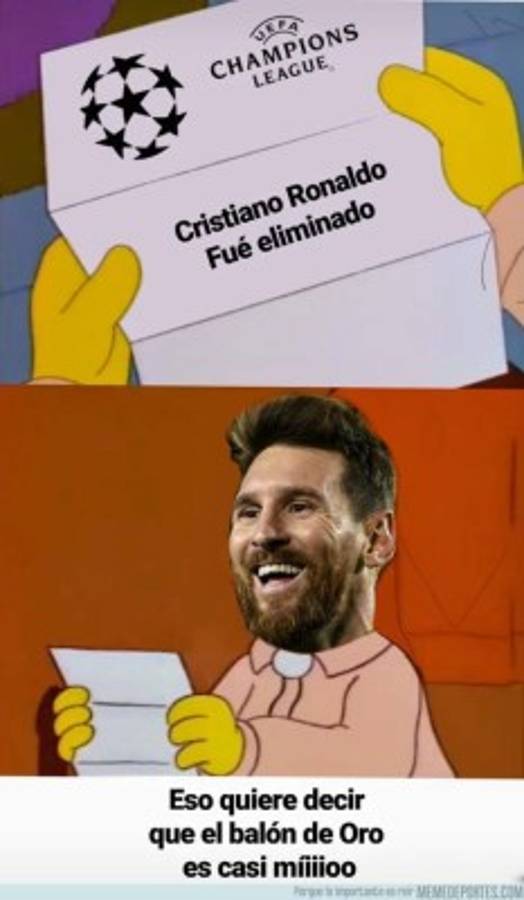 Los otros memes que no has visto y que 'trituran' a Cristiano Ronaldo por la eliminación en Champions