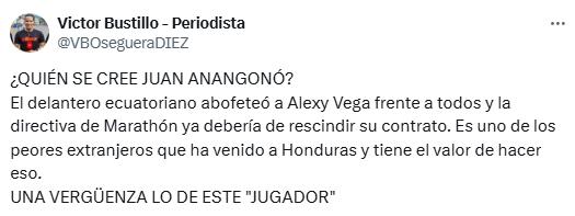 Anangonó agredió a Alexy Vega y la fuerte reacción de la prensa: piden severo castigo y quitarle la capitanía en Marathón