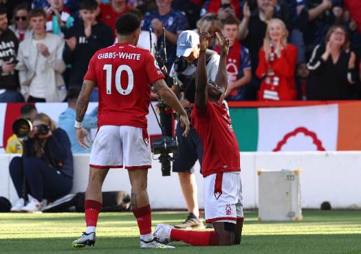 Taiwo Awoniyi fue quien le dio el gol de la salvación al Nottingham Forest.