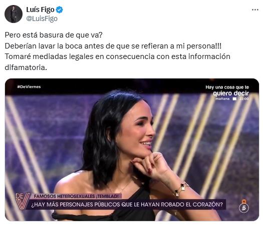 Luis Figo amenazó a una modelo tras la última revelación y luego ella pide perdón: “¿Esta basura de qué va?”