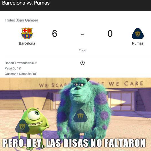 ¡Para morir de risa! Los memes despedazan a los Pumas de Dani Alves tras caer goleados por el Barcelona en el Camp Nou