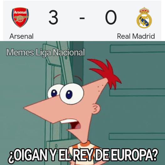 Courtois y Barcelona son protagonistas: los memes destruyen al Real Madrid tras goleada del Arsenal en Champions League