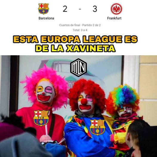 Barcelona fue eliminado de la Europa League por el Frankfurt y los memes destrozan a Xavi Hernández