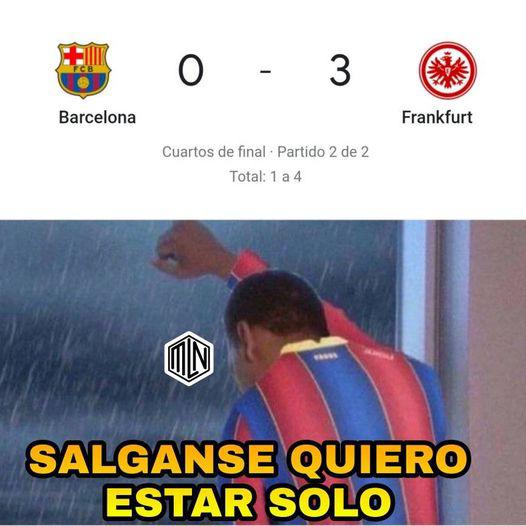 Barcelona fue eliminado de la Europa League por el Frankfurt y los memes destrozan a Xavi Hernández