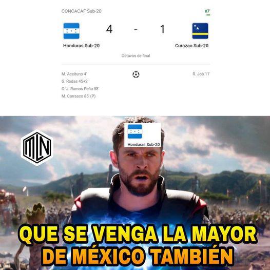 Los memes de la goleada de la Sub-20 de Honduras a Curazao en el Premundial donde no perdonan a la Selección mayor
