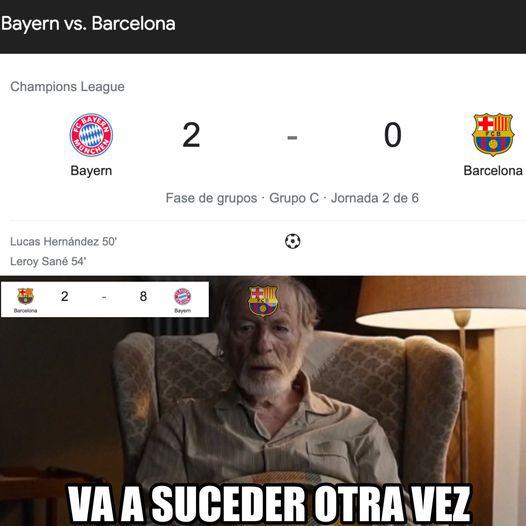 ¡No perdonan a Lewandowski! Los memes trituran al Barcelona tras sufrir otra derrota contra el Bayern en la Champions League