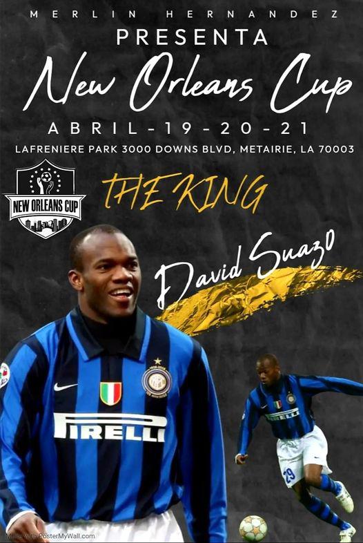 David Suazo, invitado de lujo de la New Orleans Cup y así comparte con los hondureños previo al sorteo del evento