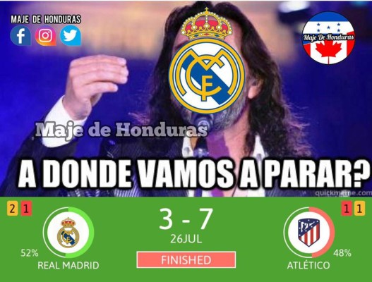 Para morir de risa: Los memes trituran al Real Madrid por la humillante goleada ante el Atlético
