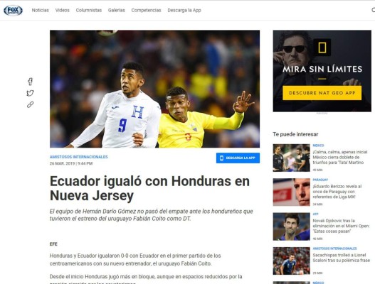 ¡Críticas Lo que dicen los medios internacionales tras el empate de Honduras y Ecuador