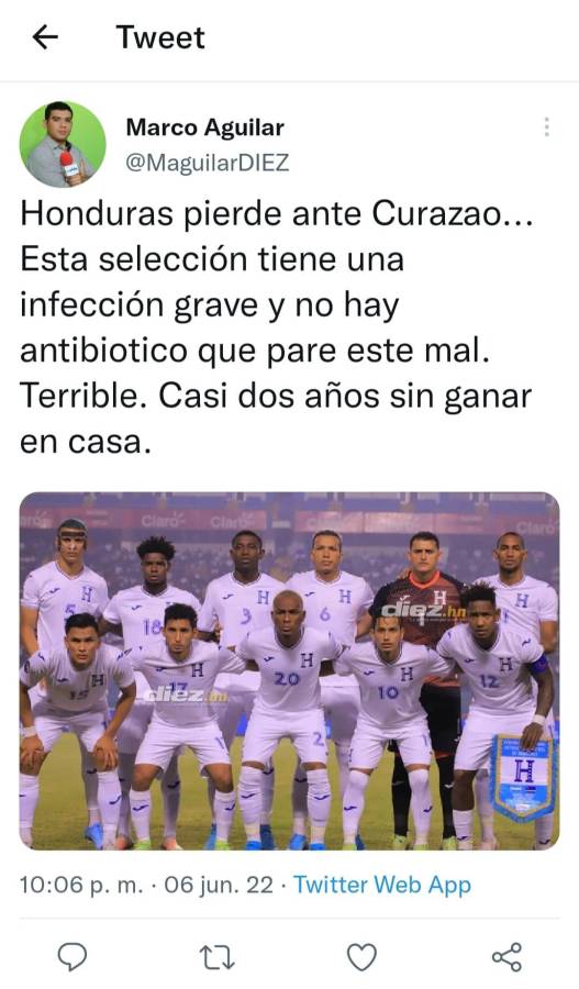 Periodistas estallan tras la humillante derrota de Honduras ante Curazao: “Indignación”, “dan pena” e “incapaces”