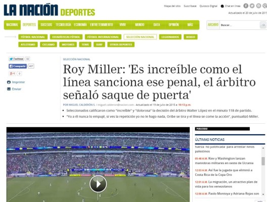 Prensa de Costa Rica: 'Concacaf nos roba todo el oro'