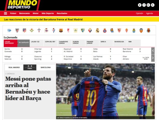 ¡No perdonan al Madrid! Así habla la prensa internacional del Clásico