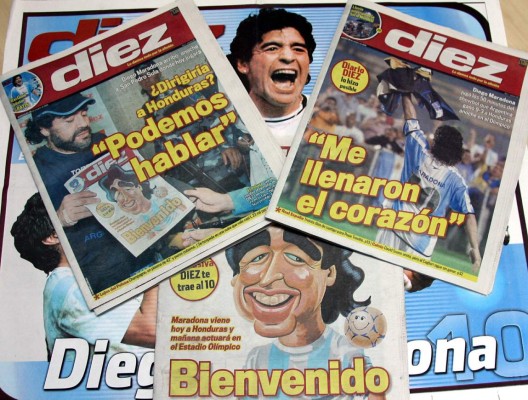 La visita inolvidable de Diego Maradona en Honduras 14 años antes de su muerte