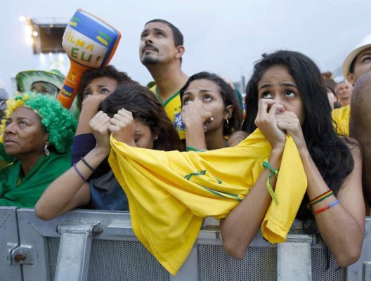 El sufrimiento de los brasileños por la paliza de Alemania