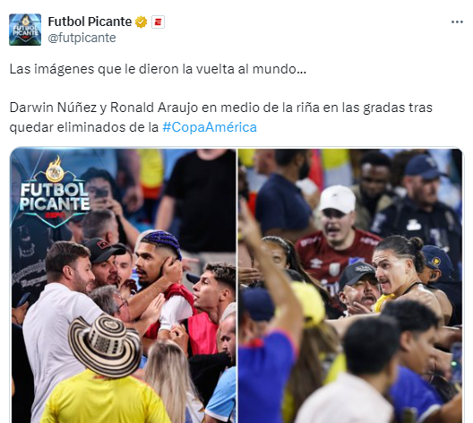 Darwin Núñez se peleó con la afición de Colombia y así reacciona la prensa: “Lo que hizo fue defender a su familia”