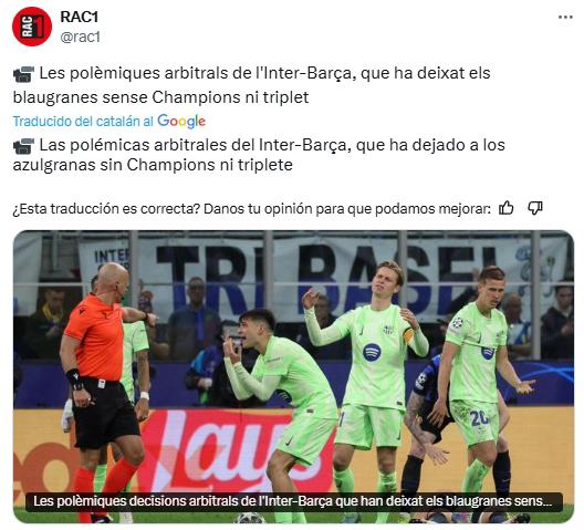 Barcelona quedó eliminado y así reacciona la prensa: Estaba claro que los árbitros harían su trabajo contra nosotros