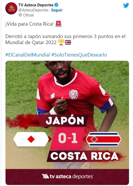 “Somos la leche de Concacaf”: La reacción de David Faitelson y la prensa tica tras el triunfo de Costa Rica ante Japón en Qatar 2022